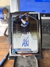 2024 Bowman Chrome Andres Valor 1st Chrome Auto RC Marlins CPA-AV