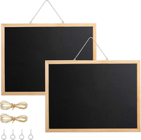 2 StüCk A3 Kreidetafel Mit Holzrahmen 30 X 40 Cm, Abwischbare Kreidetafel Zum Be