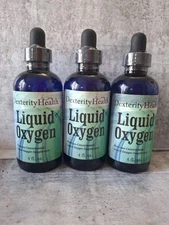 Liquid Oxygen Drops 3-Pack of 4 oz. Dropper-Top Bottles Exp.10/2025