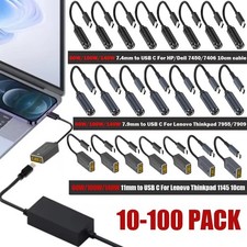 Lot 140W/65W Laptop Charger Converter USB Type C Power Charging Cable Adapter