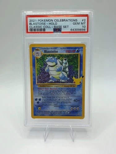 Blastoise 2/102 Celebrations: Classic Collection Holo - PSA 10 - GEM MINT