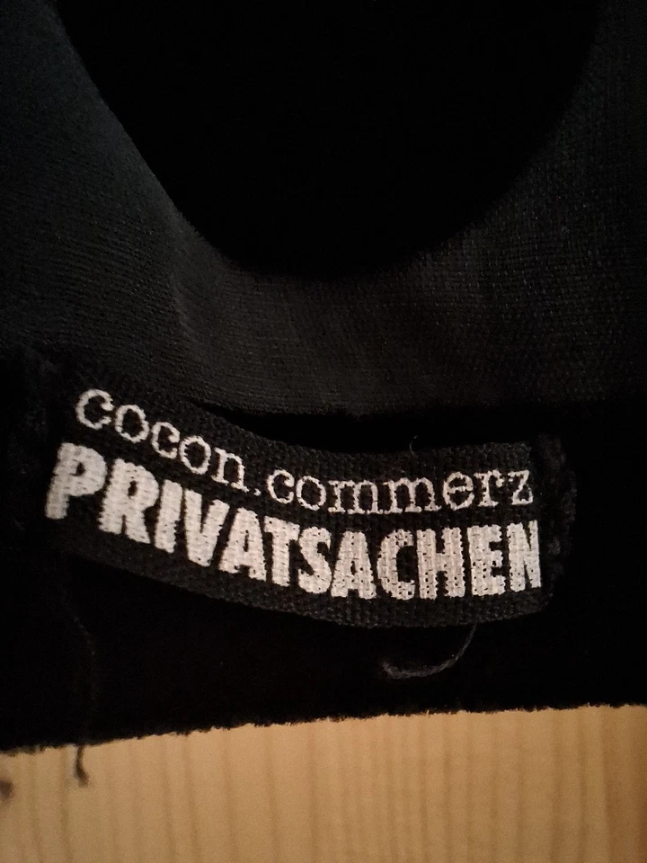 Cocon Commerz Privatsachen extravaganter Schal Tuch Seidensamt Dots Schwarz Grau - Bild 4 von 4