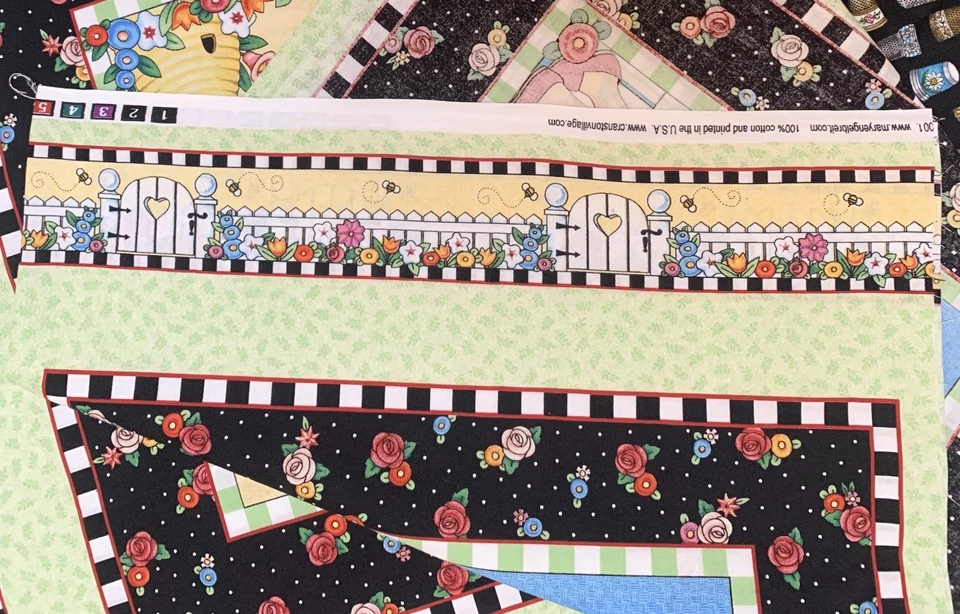 НАВОЛОЧКИ MARY ENGELBREIT 2001 Cranston Bloom Where You're Planted 45 дюймов x 17,5 дюйма - Изображение 4 из 4