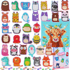 Diamonds Art Kits for Kids, 33 Diamond Stickers and 1 Painting Arts and Crafts K