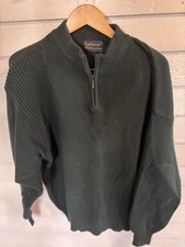 vtg Pendleton Nor'Wester Wool Blend Sweater men's XL padded shoulder