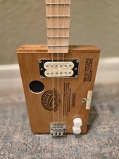 Cigar Box Guitar 3-String Maple Neck Magnet Humbucker P.U. Slide/Finger