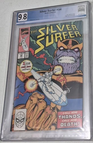 Silver Surfer #v3 #34 (1990) Key Return of Thanos NOT CGC PGX GRADED 9.8