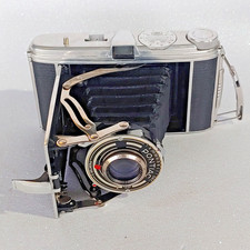 RARE 1940s Pontiac Bloc-Metal 45 Folding Camera SOM Berthiot Lens Paris France
