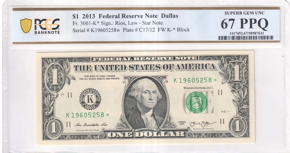 2 X $1 Dollar Bill Star Nonte Consecutive Serial Number PMG 67 Birthday 1960 #78 - Image 4 of 4