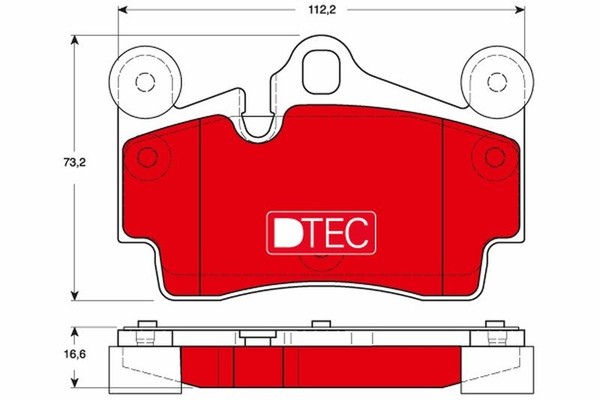 Bremsbelagsatz Scheibenbremse Hinten TRW GDB1653DTE FÜR Audi Porsche VW-image