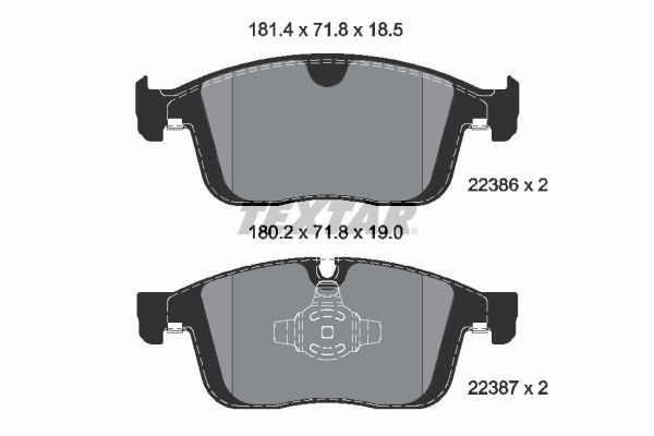 Textar Bremsbelagsatz, Scheibenbremse 2238601 FüR Volvo-image