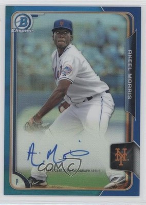 2015 Bowman Chrome Prospects Blue Refractor /150 Akeel Morris #BCAP-AM Auto 1u0