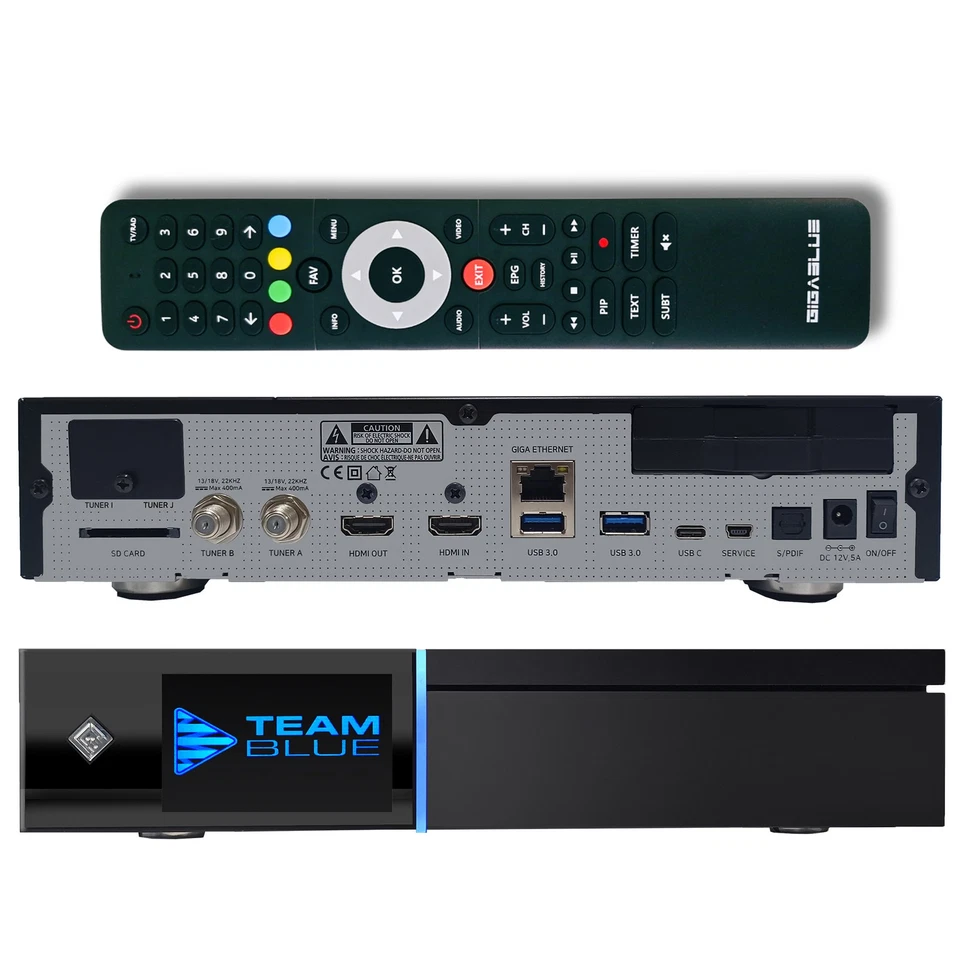 GigaBlue UHD Quad 4K Pro Récepteur Sat Twin Tuner TOSLINK HDMI 1TB SSD - Photo 1/4