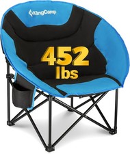 Moonchair Campingstuhl klappbar bis 150 kg mit Getränkehalter, extra la