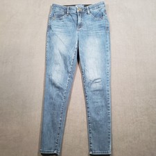 Democracy Ab"solution Skinny Jeans Womens 6 Blue Medium Wash High Rise