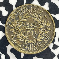 1945 Tunisia 1 Franc Lot#C4926