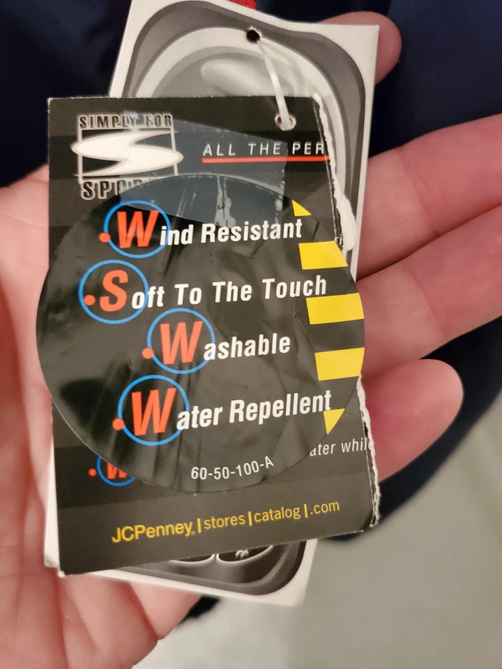 Просто для спорта Мужская куртка пальто размер XXL 2XL 2 X большой синий белый красный новый - Изображение 4 из 4