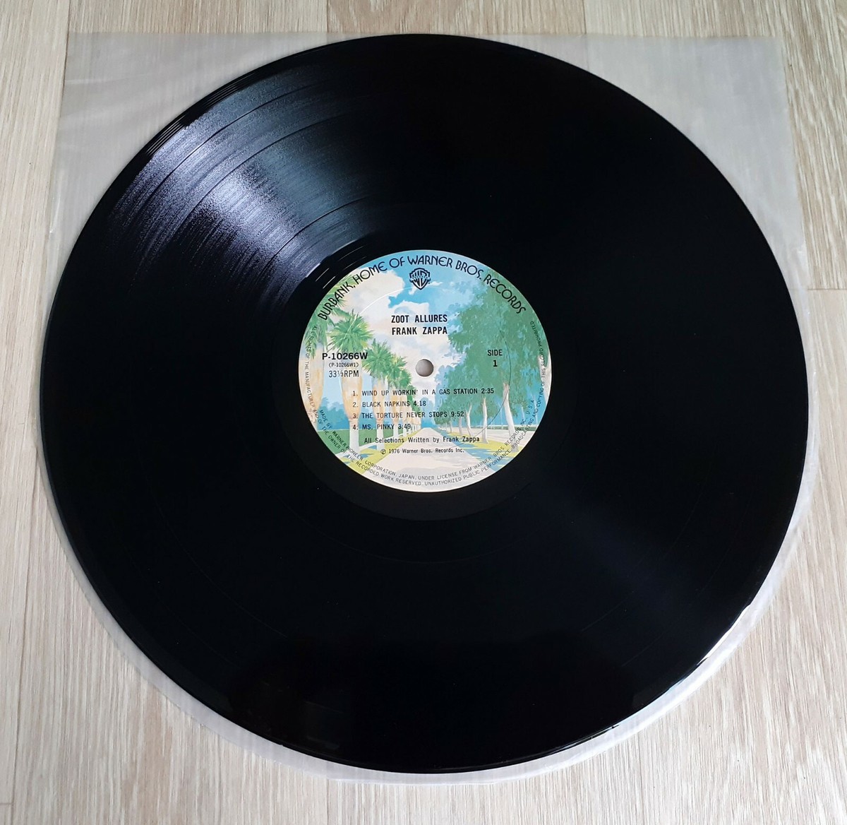 FRANK ZAPPA Zoot Allures LP Vinyl ORIG Japan 1976 Warner Bros P