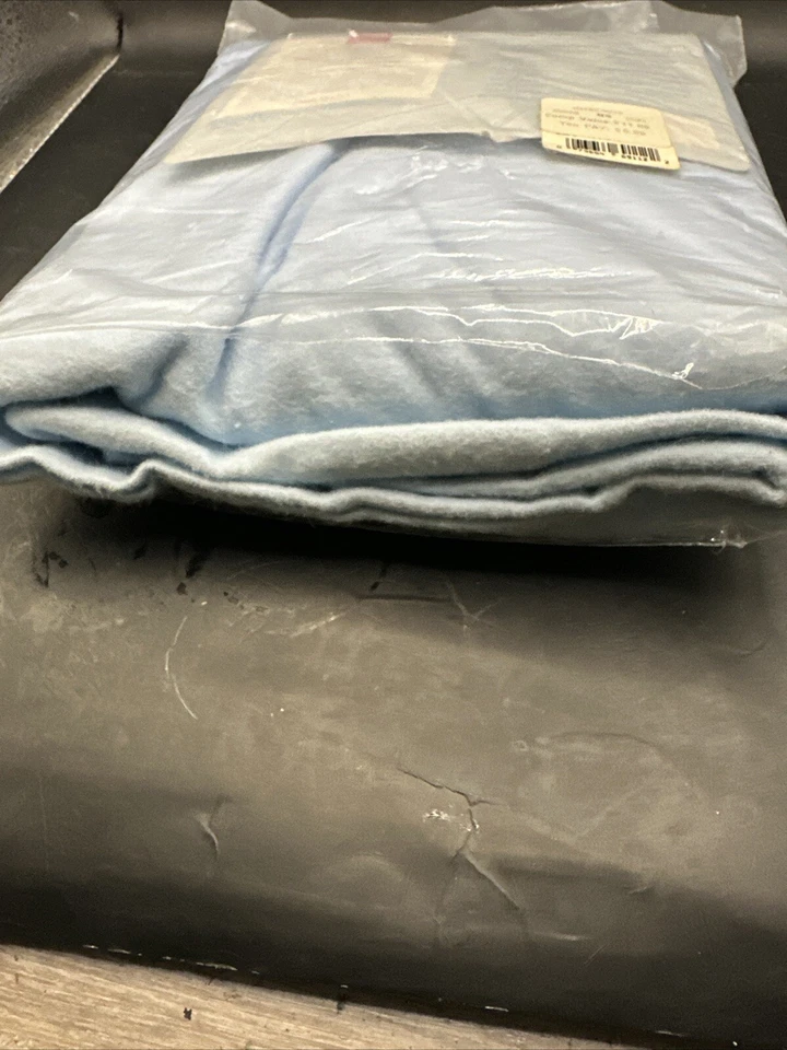 Vtg Carter's 100% Cotton Baby Flannel Crib Sheet Blue Open But Package - Image 3 of 3