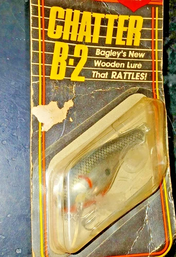 Vintage JIM Bagley B 2 II  Chatter B FLASH TENNESSEE SHAD NOS CB2 FTS 2" BALSA