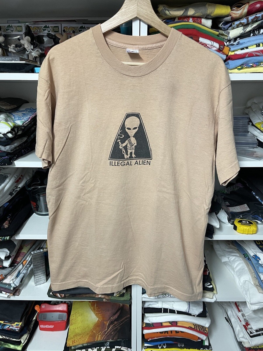 Vintage 'illegal Alien Single Stitch Men's Graphic T-shirt Sz L Alien  Where