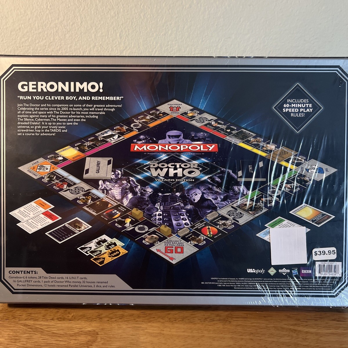 USAOPOLY Doctor Who Villains Edition Monopoly Game - 6 Collectible Tokens, Speed Play Option