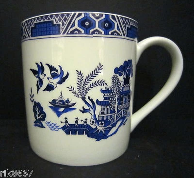 R A LAWRENCE Extra Large Fine Bone China One 1 Pint Pot Mug Rik's Willow 18-20 oz