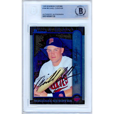 Michael Cuddyer Signed 1999 Bowman Chrome #184 Minnesota Twins Beckett BAS Auto