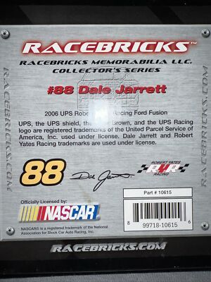 3D Laser Cut Dale Jarrett Ford Taurus NASCAR Etched Glass Paperweight