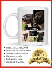 Pitbull Custom Dog Multi-Picture Mug Personalized Coffee Cup Gift for Dog Lovers
