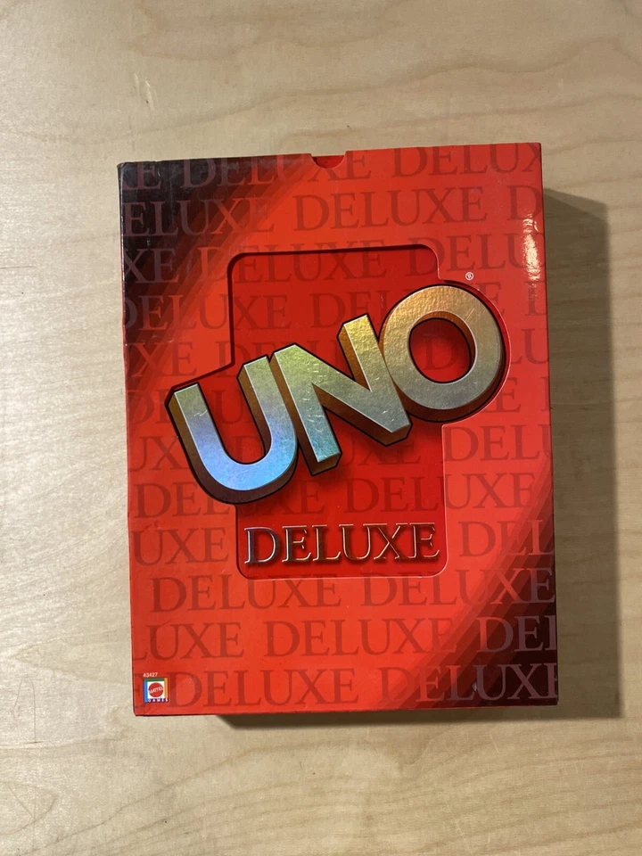Mattel 2001 UNO DELUXE Card Game New Open Box (KZ) - Image 2 of 4