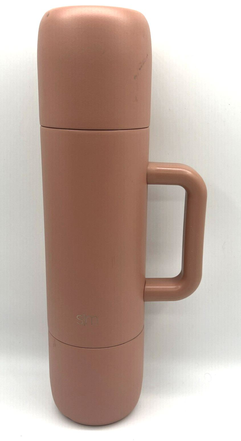 Pink 36oz. Water Bottle Thermos 2 Cups