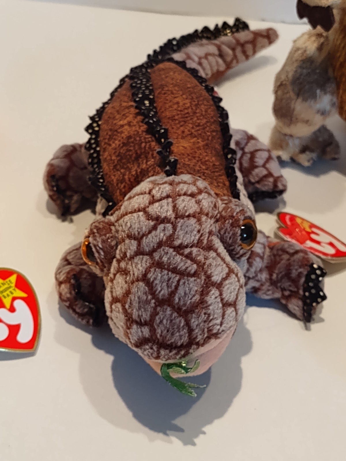 Ty Beanie Babies Lizards Plush Lot of 4 Rainbow Iggy Bali & Toothy with