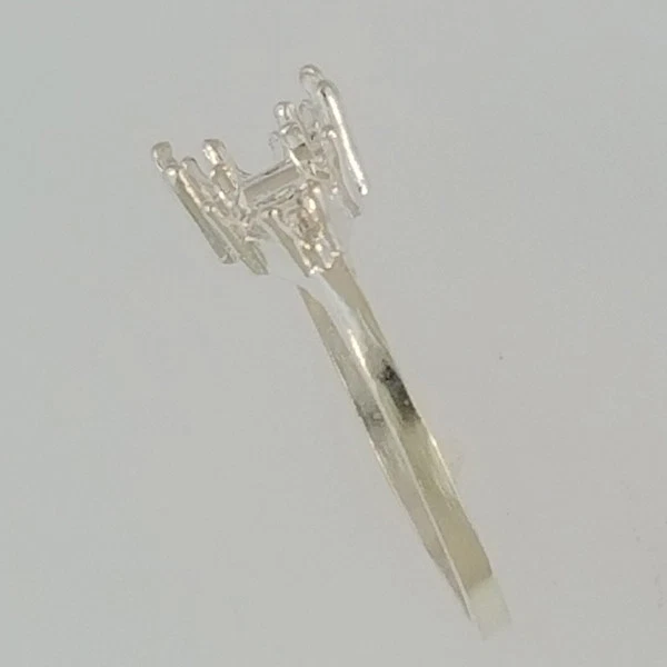 PRE-NOTCHED 8X6 EM CUT & 5MM TRILLION RING IN STERLING SIZES 4-10 CR289SS - Image 3 of 3