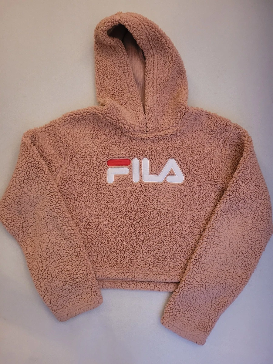 Fila womens crop hoody. Teddy fleece. Size 14. Excellent Condition