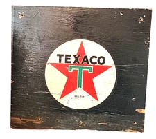 Small Plywood Texaco Sign Approx. 15x13.5
