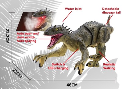 Jurassic Indo Rex RC Dinosaur Remote Control with LED Lights