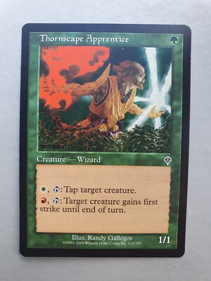 Thornscape Apprentice, MTG Invasion (2000). Gemeine grüne Kreatur NM