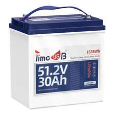 Timeusb 48V 30Ah GC2 Golf Cart Lithium Battery 100A BMS with Low-Temp Protection
