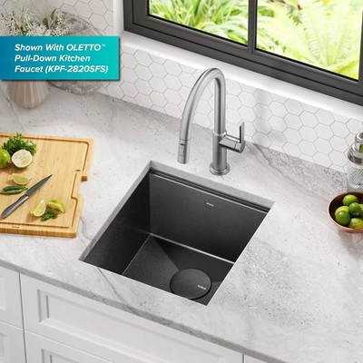 Kraus Kore 17'' Undermount Single Basin Stainless Steel Kitchen Sink with Basin