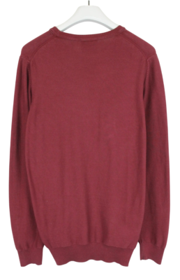 専用② AERONAUTICA Militare Jumper Men's LARGE Burgundy Crew Neck Tight