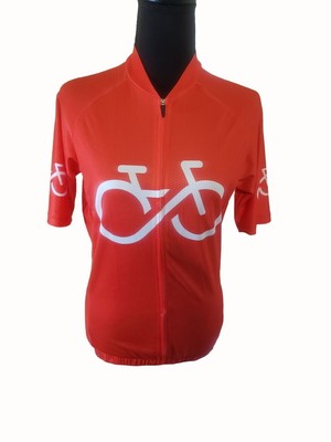 Cycle-Run Men's Short Sleeve Cycling Jersey with 3 Rear Pockets Red Size M