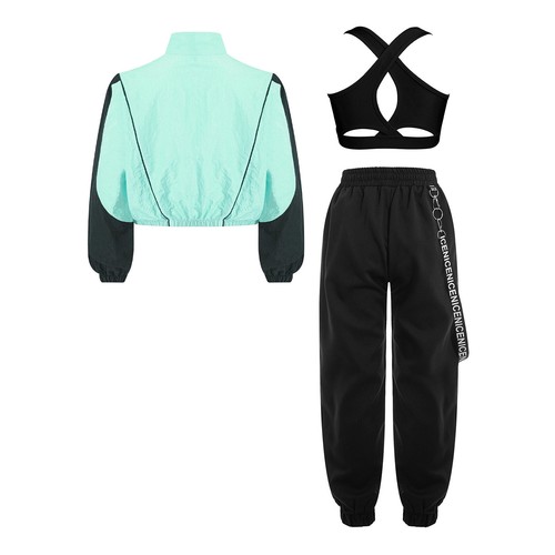 Kids Girls Crop Tops With Pants Junior Sweatsuit Casual Tracksuit Summer Sport - Picture 26 of 59