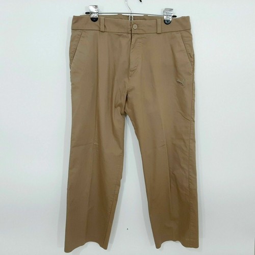 brown puma golf pants