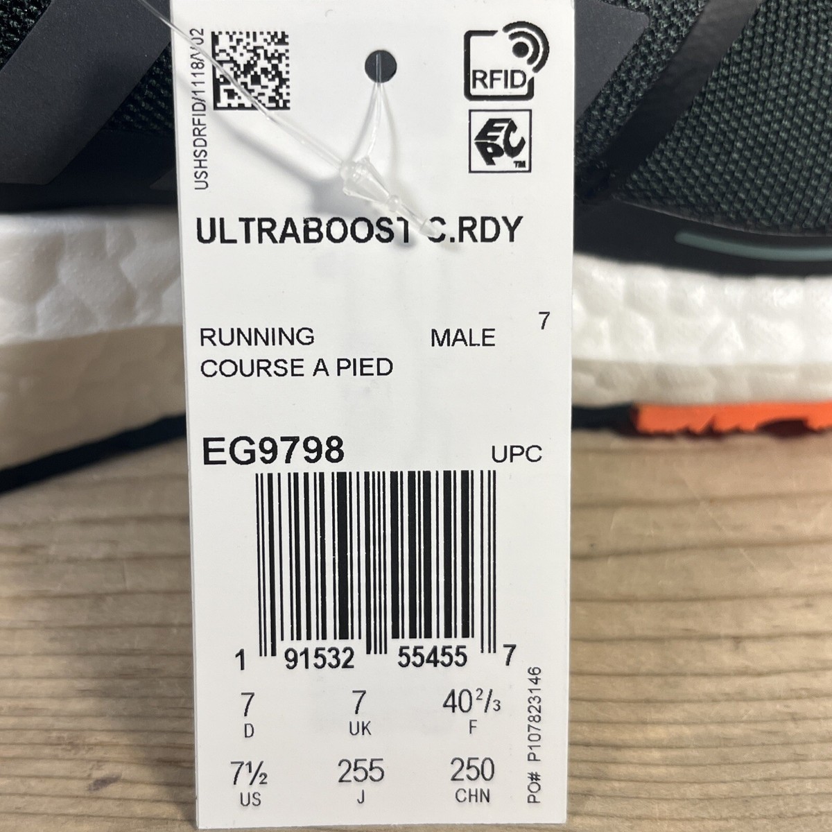 NEW Mens 7.5 - Adidas Ultra Boost Winter.RDY Black Signal Orange