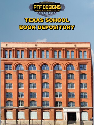 O Scale Texas School Book Depository Building Flat Lee Harvey Oswald - JFK