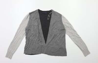 Marks and Spencer Damen Grau V-Ausschnitt Acrylmischung Cardigan Größe 12