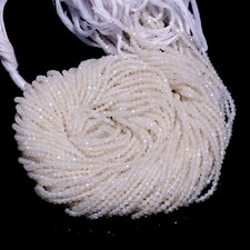 Natural White Opal Gemstone Round Israel Cut Beads 2.5 mm Strand 13" GB-204