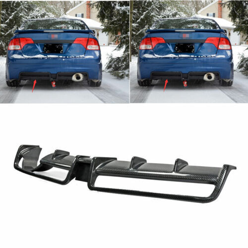 For Honda Civic SI Dry Carbon Fiber Mugen Rear Bumper Diffuser Lip