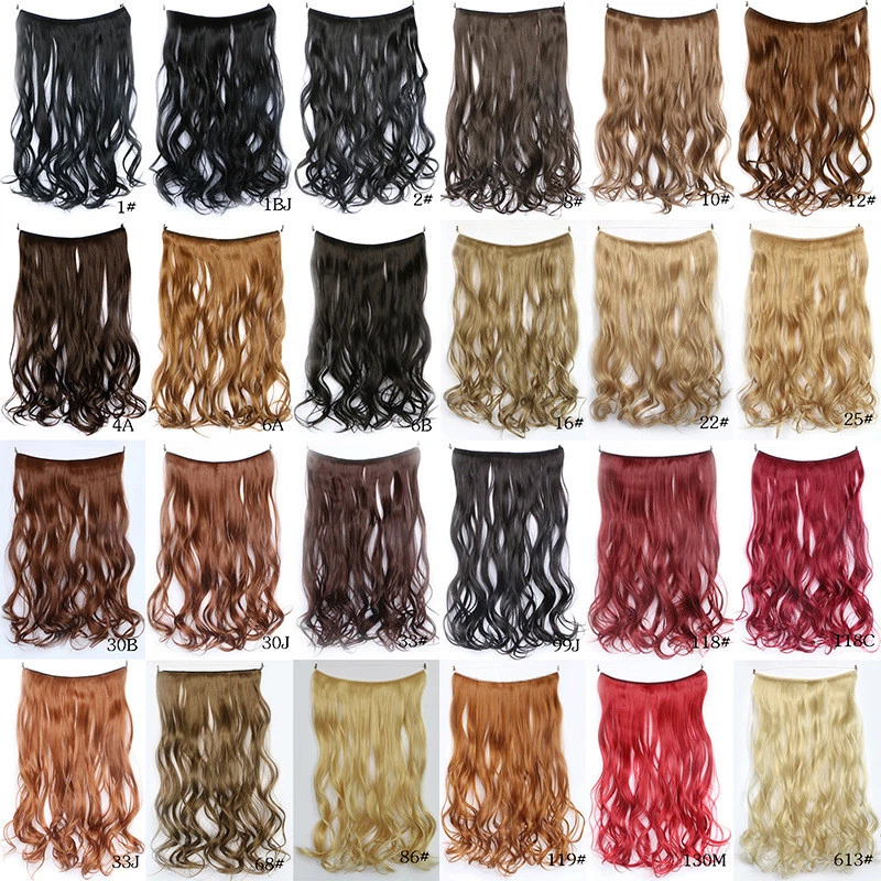 女士长卷发波浪发片合成耐热假发(24 色) — 第 2/4 张图片